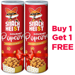Snackheist Gourmet Popcorn Seasalt Caramel Flavor MRP 240 (Buy 1 Get 1 Free)