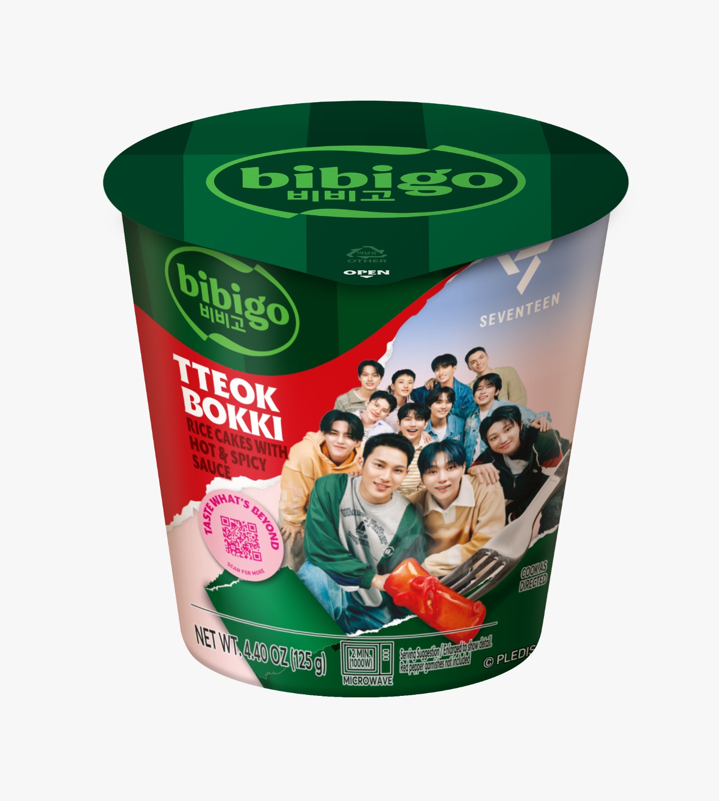 Bibigo Tteokbokki Rice Cakes with Hot & Spicy Sauce 125g MRP 437