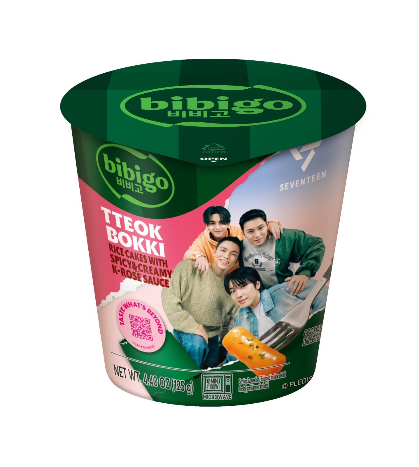 Bibigo Tteokbokki Rice Cakes With Spicy & Creamy K-Rose Sauce 125g MRP 437