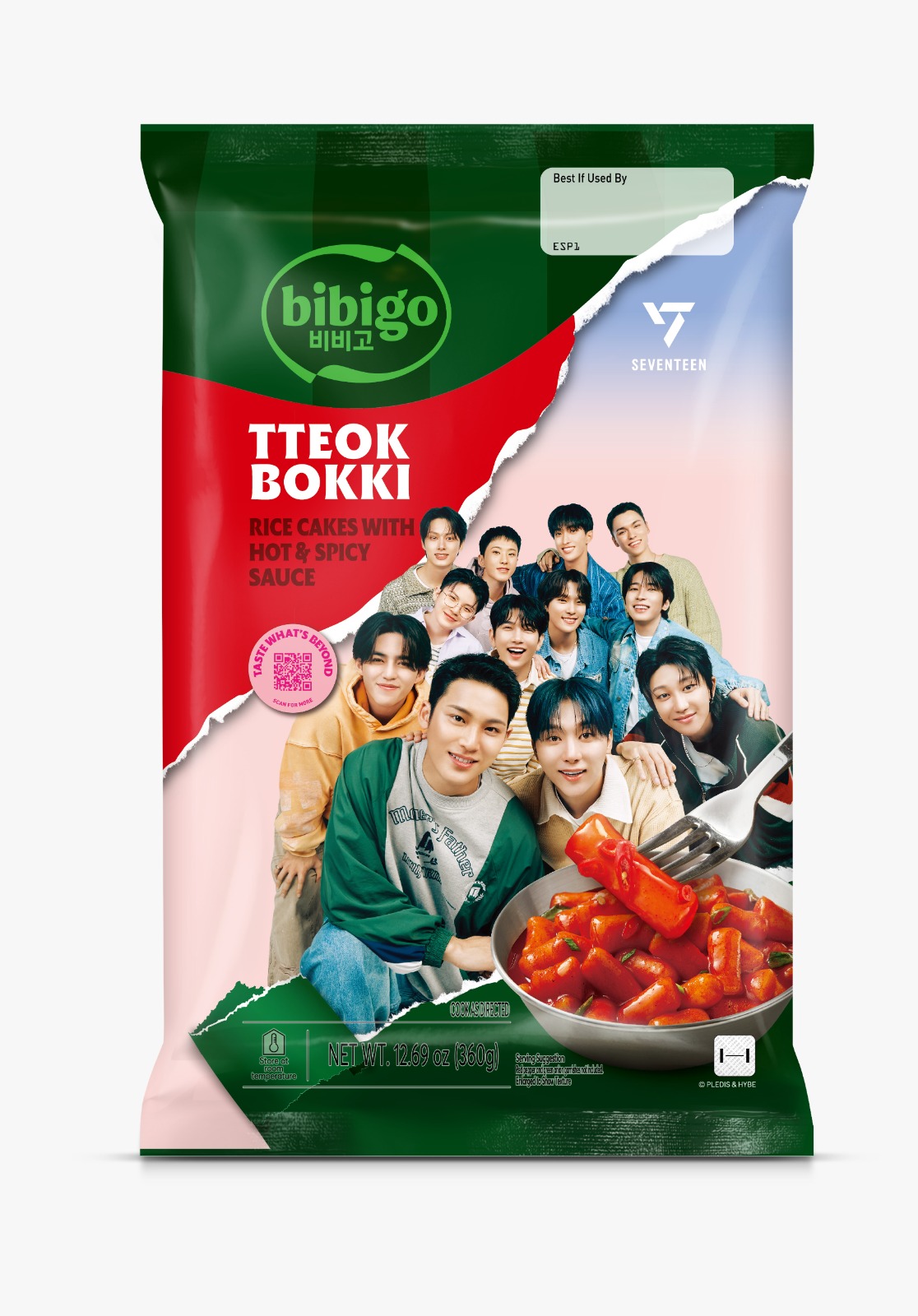 Bibigo Tteokbokki Rice Cakes With Hot & Spicy Sauce 360g MRP 860