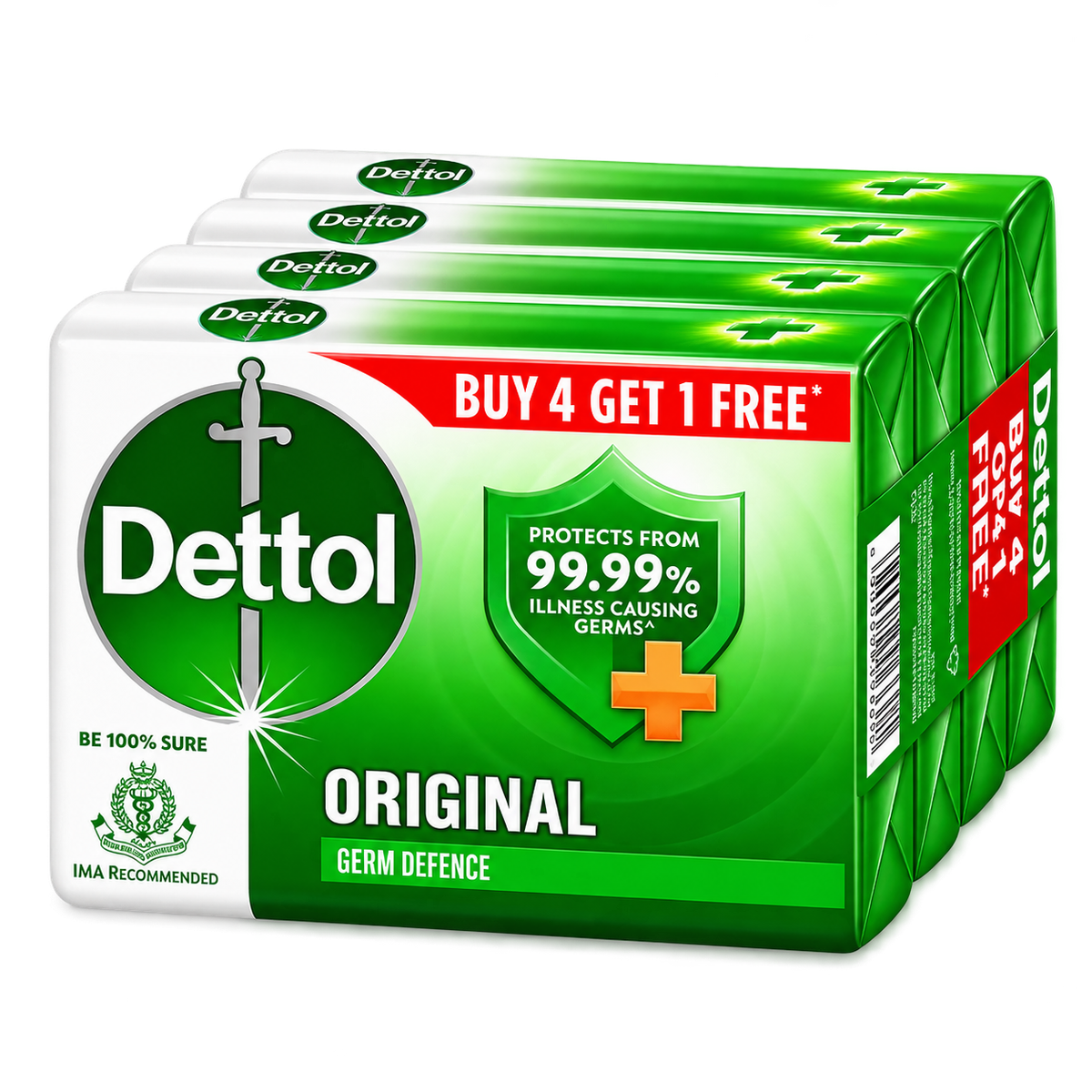 Dettol Original Bathing Soaps (100g x Pack of 4) MRP 282