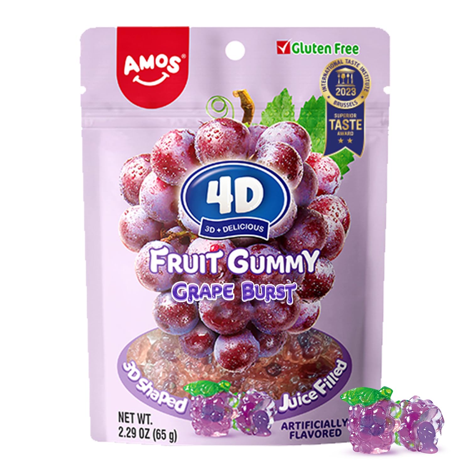 Amos Grapes Gummy 65g MRP 190