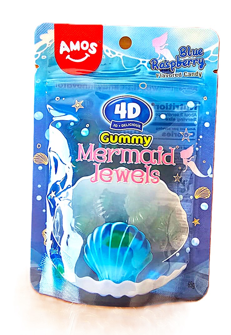 4D Gummy Mermaid Jewels Blue Rasberry Flavoured 72g MRP 190
