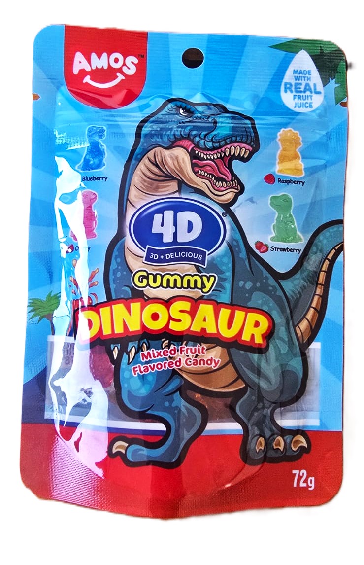 4D Gummy Dinosaur Mixed Fruit Flavour Candy 72g MRP 190