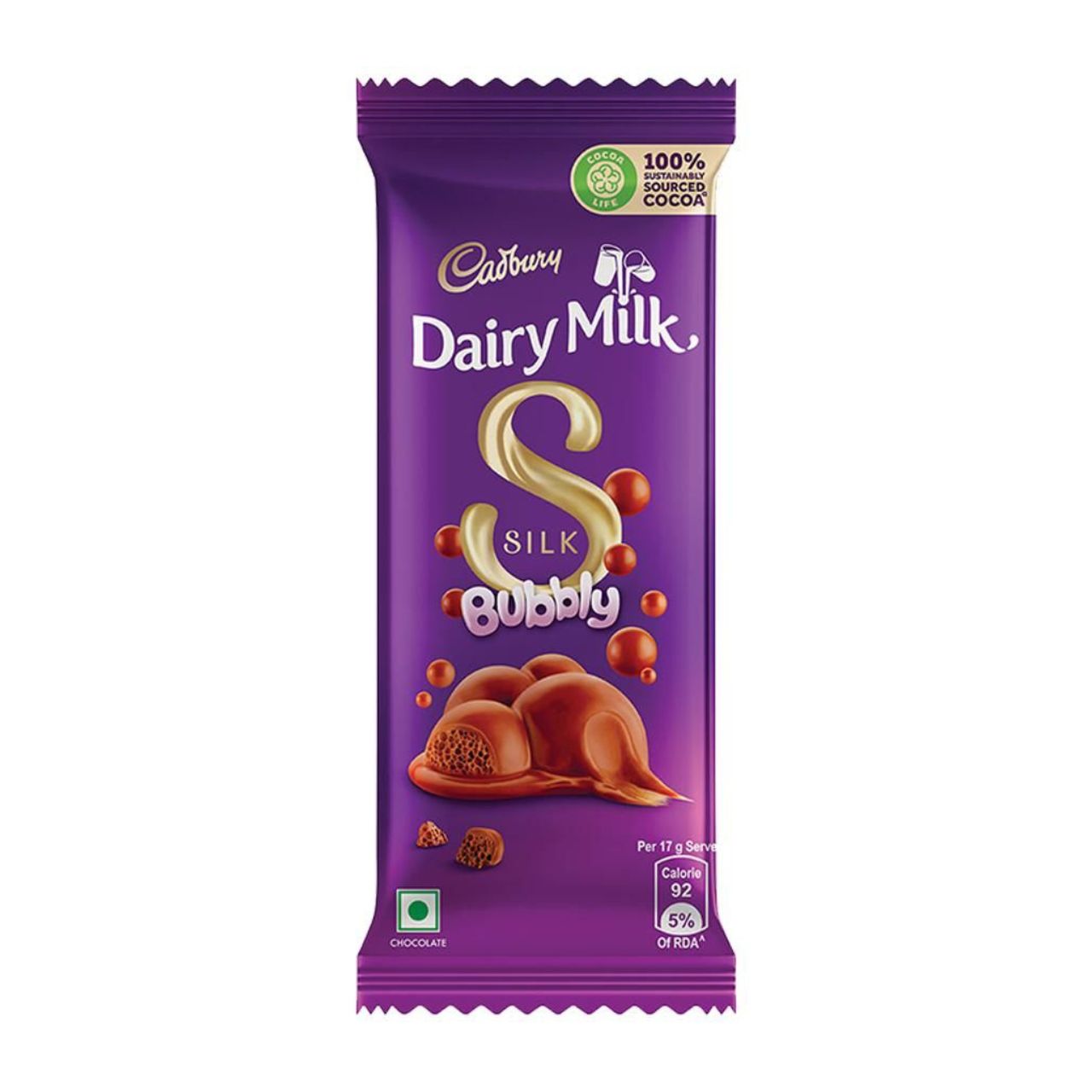 Cadbury Dairy Milk Silk Bubbly Chocolate Bar 46g MRP 220