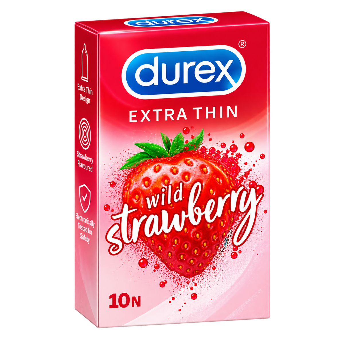Durex Extra Thin Wild Strawberry Flavored 10pcs MRP 346