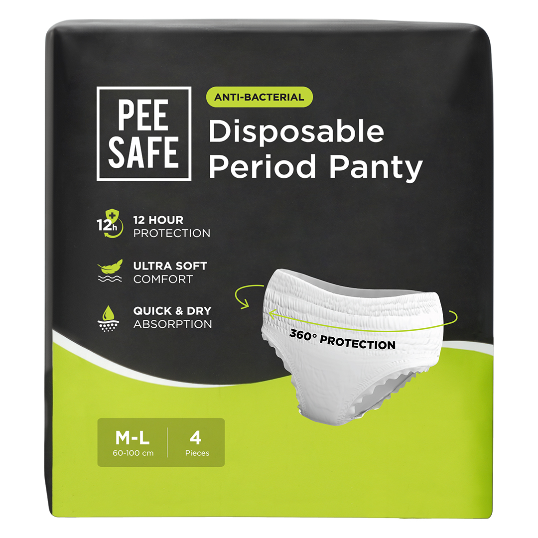Pee Safe Disposable Period Panty M-L - Pack of 4 MRP 264