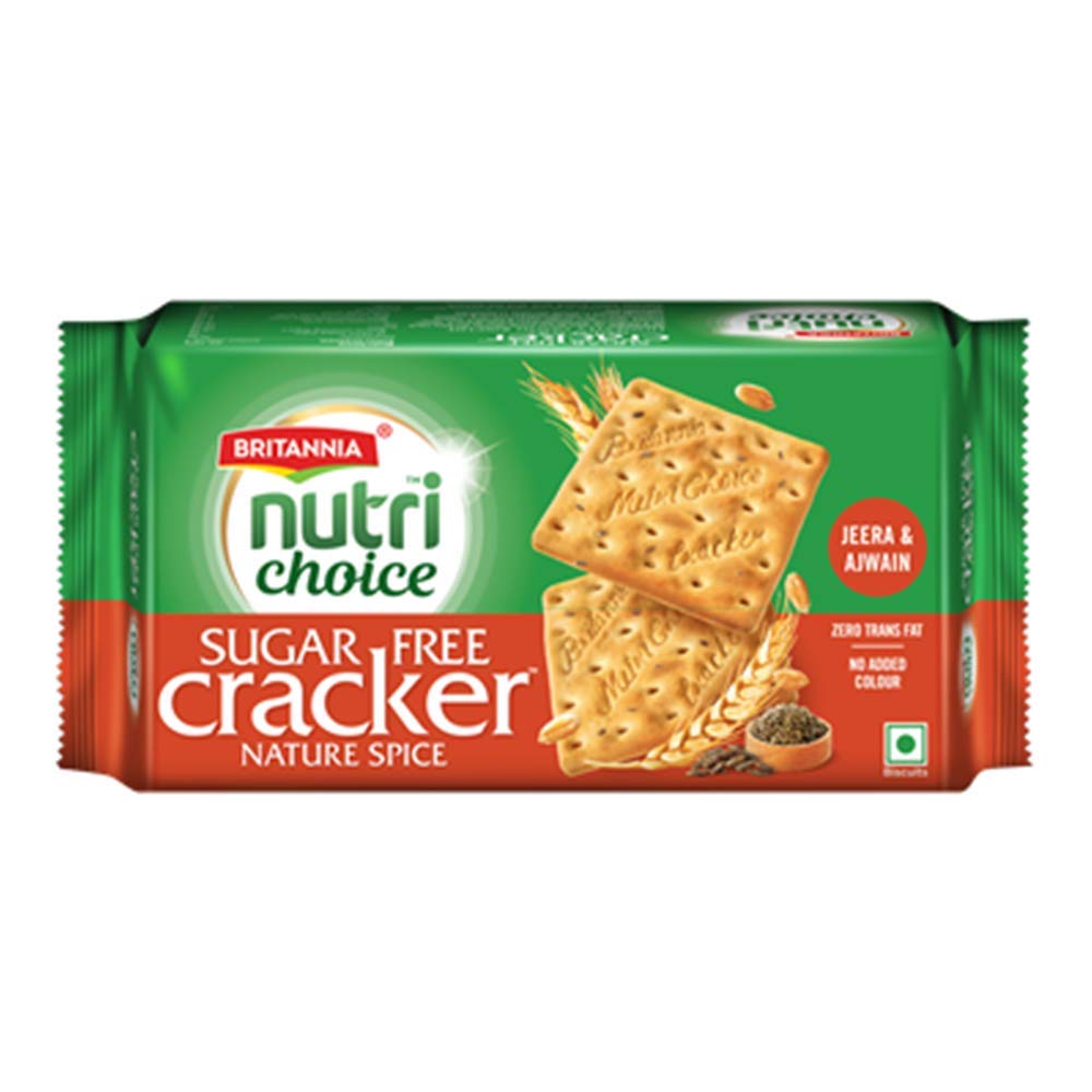 Britannia Nutri Choice Sugarfree Nature Spice Cracker  Biscuits 300g MRP 145