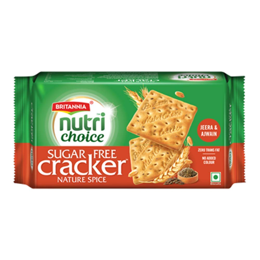 Britannia Nutri Choice Sugarfree Nature Spice Cracker  Biscuits 300g MRP 145