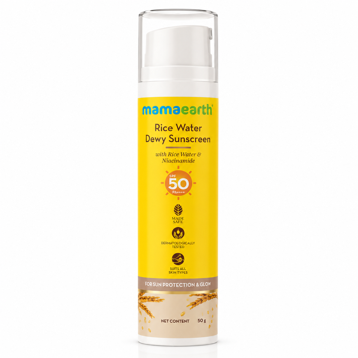 Mamaearth Rice Water Dewy Sunscreen 50g MRP 718