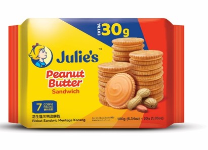 Julies Peanut Butter Sandwich 180gm MRP 499