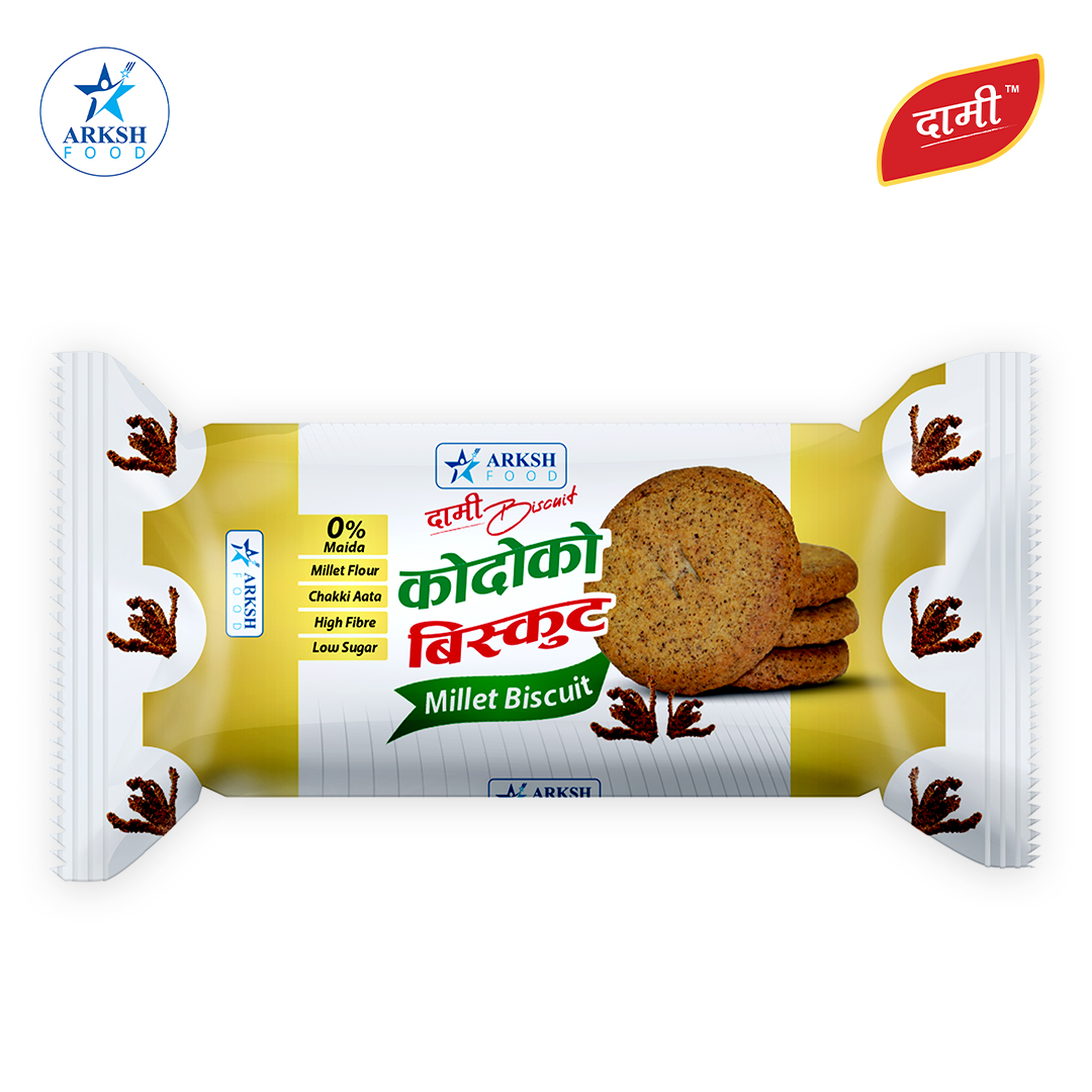 Free Arksh Food Dami Biscuit (Kodo/Millet) 50gm MRP 20