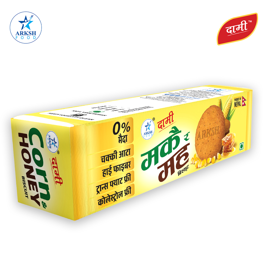 Free Arksh Food Dami Biscuit makai & Maha  50gm MRP 20