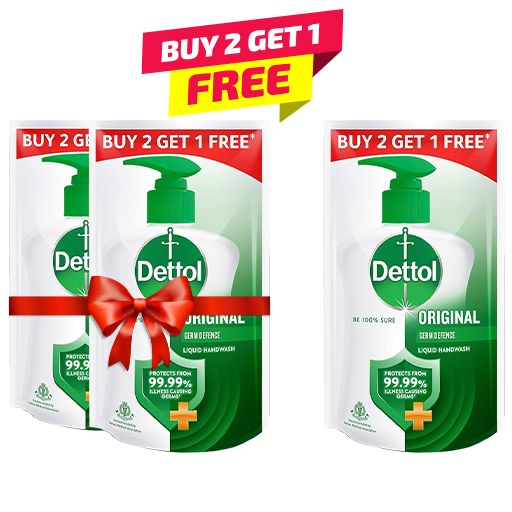 Dettol Original Hand Wash Buy 2 Get 1 Free (175ml x Pack of 3) MRP 224