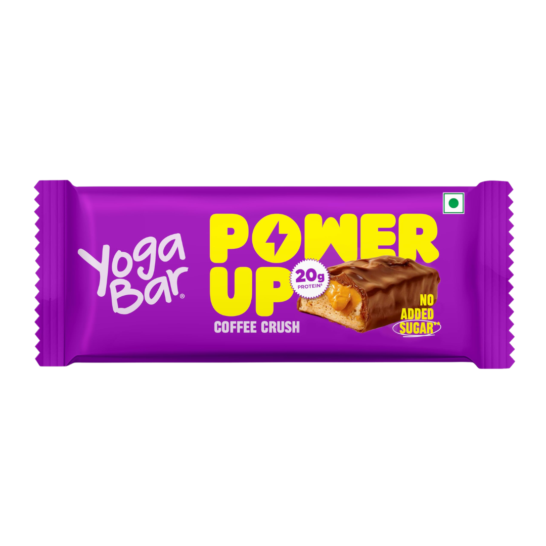 Yogabar 20g Protein Powerup Coffee Crush Peanut Butter Bar 70g MRP 325