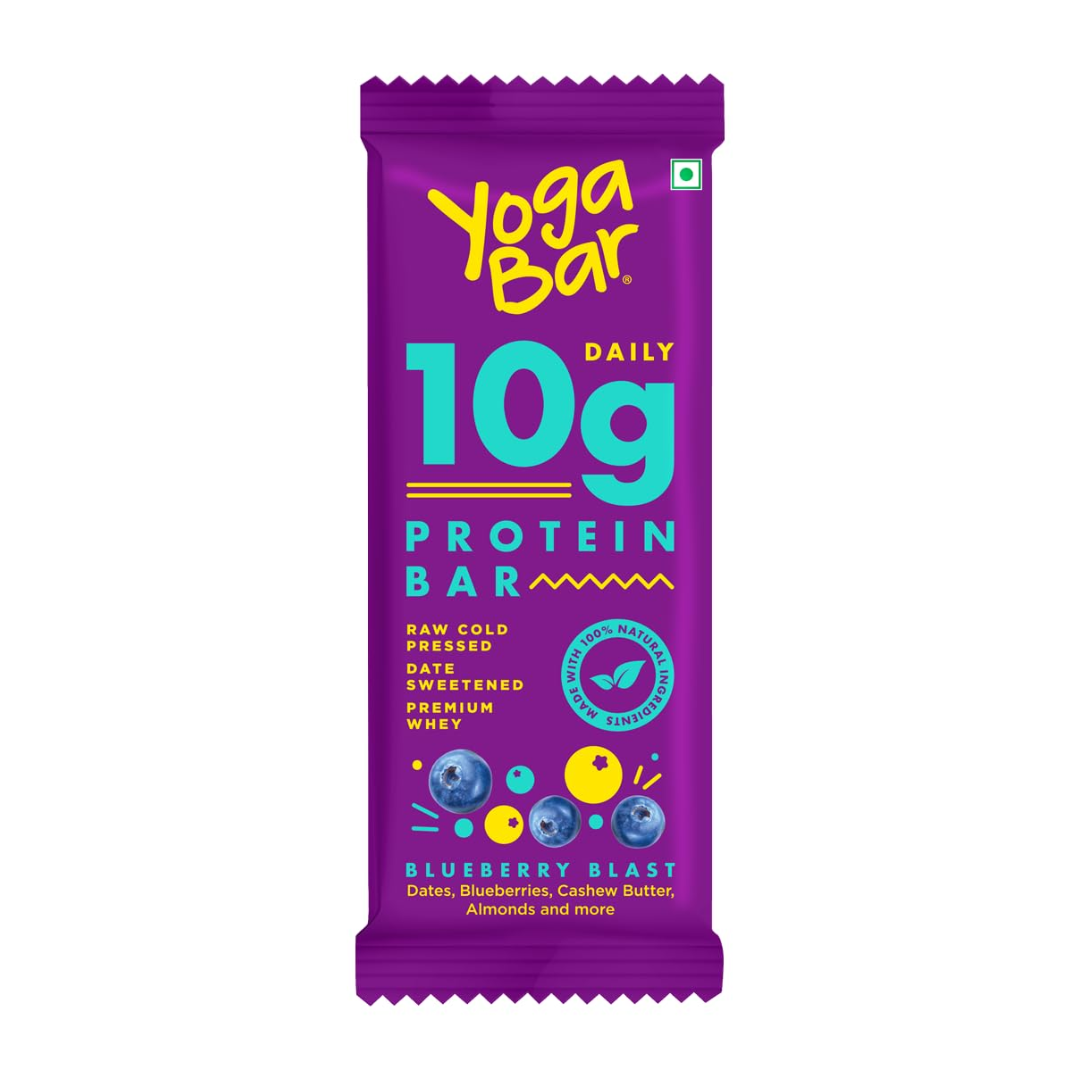 Yogabar 10g Protein BarBlueberry Blast 50g MRP 170