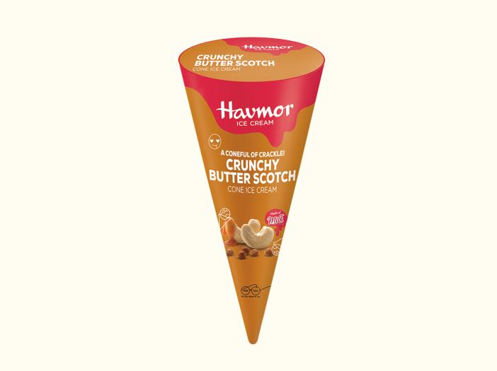 Havmor Butter Scotch Cone Ice-cream 110ml MRP 130