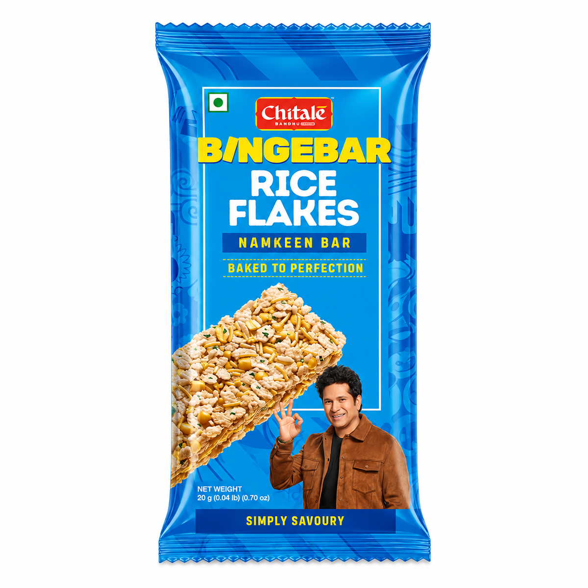 Chitale Bandhu Rice Flakes Bingebar Snacks 20g MRP 50
