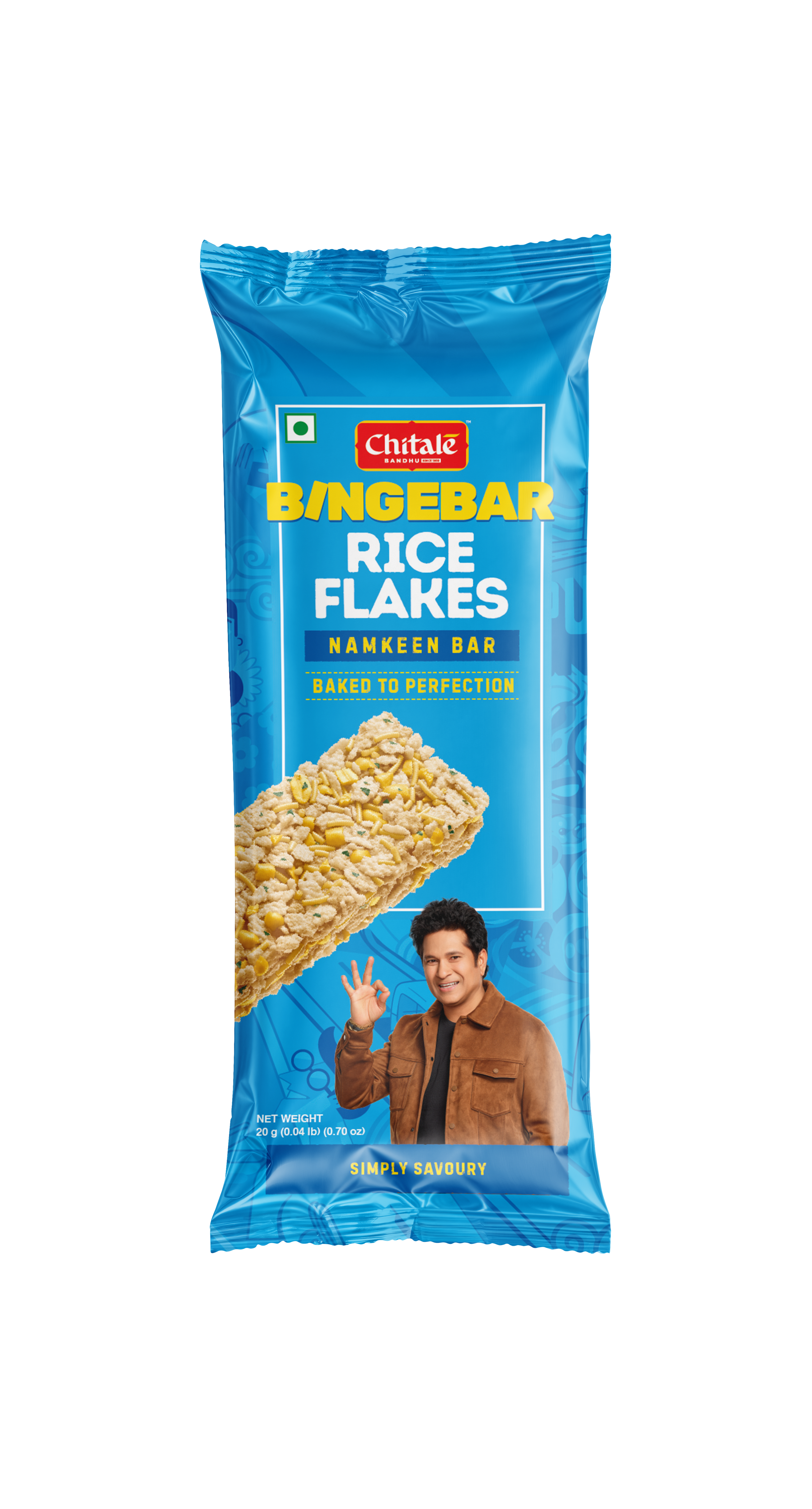 Chitale Bandhu Rice Flakes Bingebar Snacks 20g MRP 50