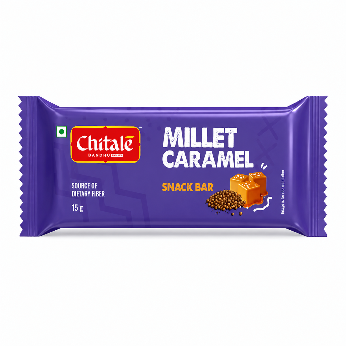Chitale Bandhu Millet Caramel Bingebar Chocolate Bar 15g MRP 50