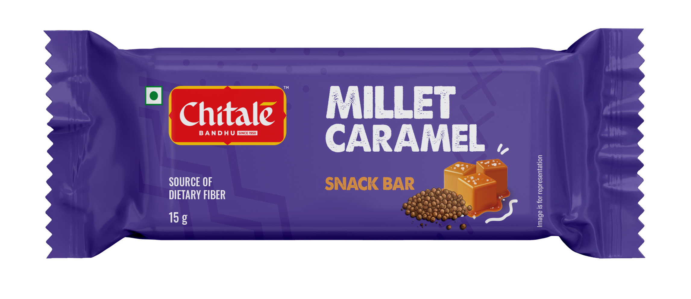 Chitale Bandhu Millet Caramel Bingebar Chocolate Bar 15g MRP 50