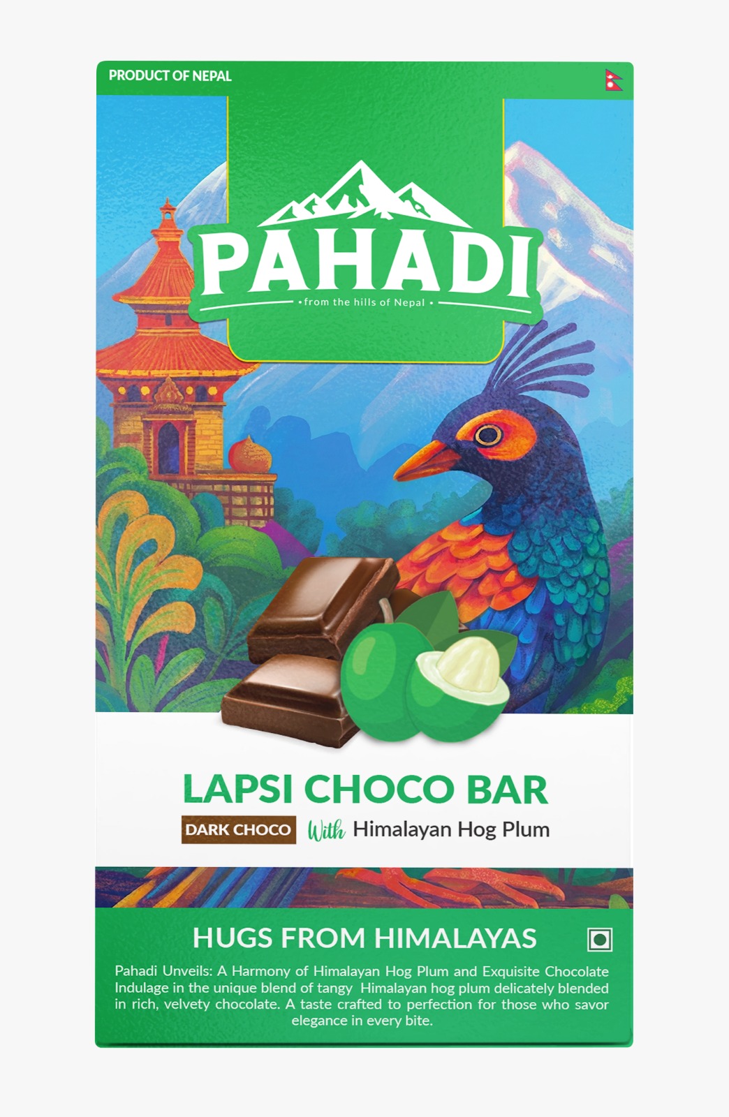 Pahadi Lapsi Choco Bar 45g MRP 100