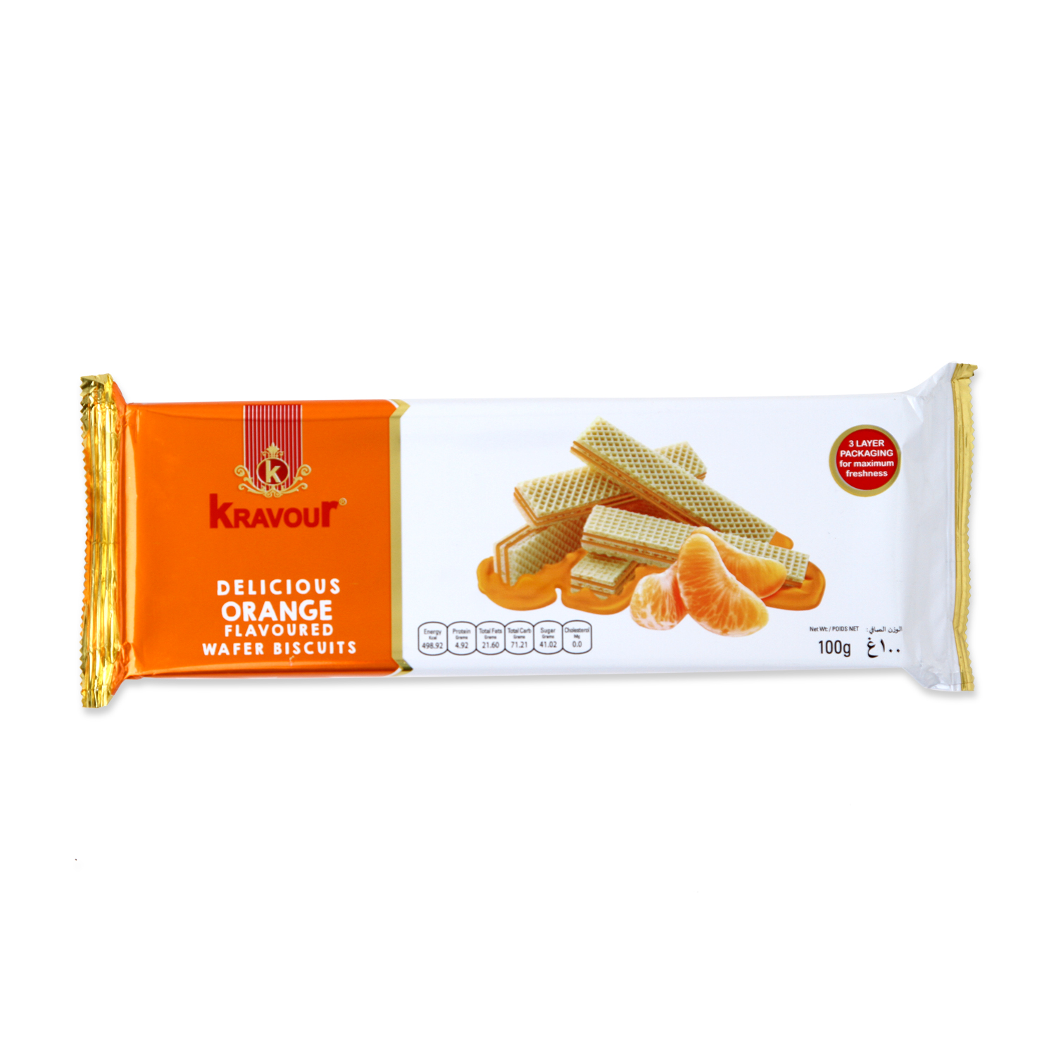 Kravour Wafer Biscuits Orange Flavor 100g MRP 160