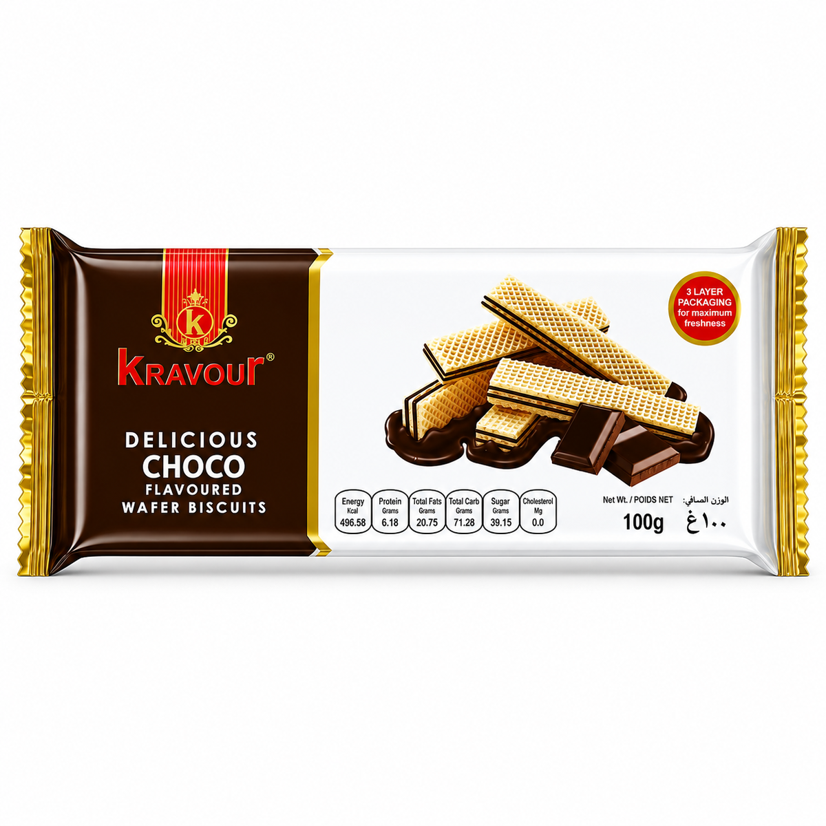 Kravour Wafer Biscuits Choco Flavor 100g MRP 199