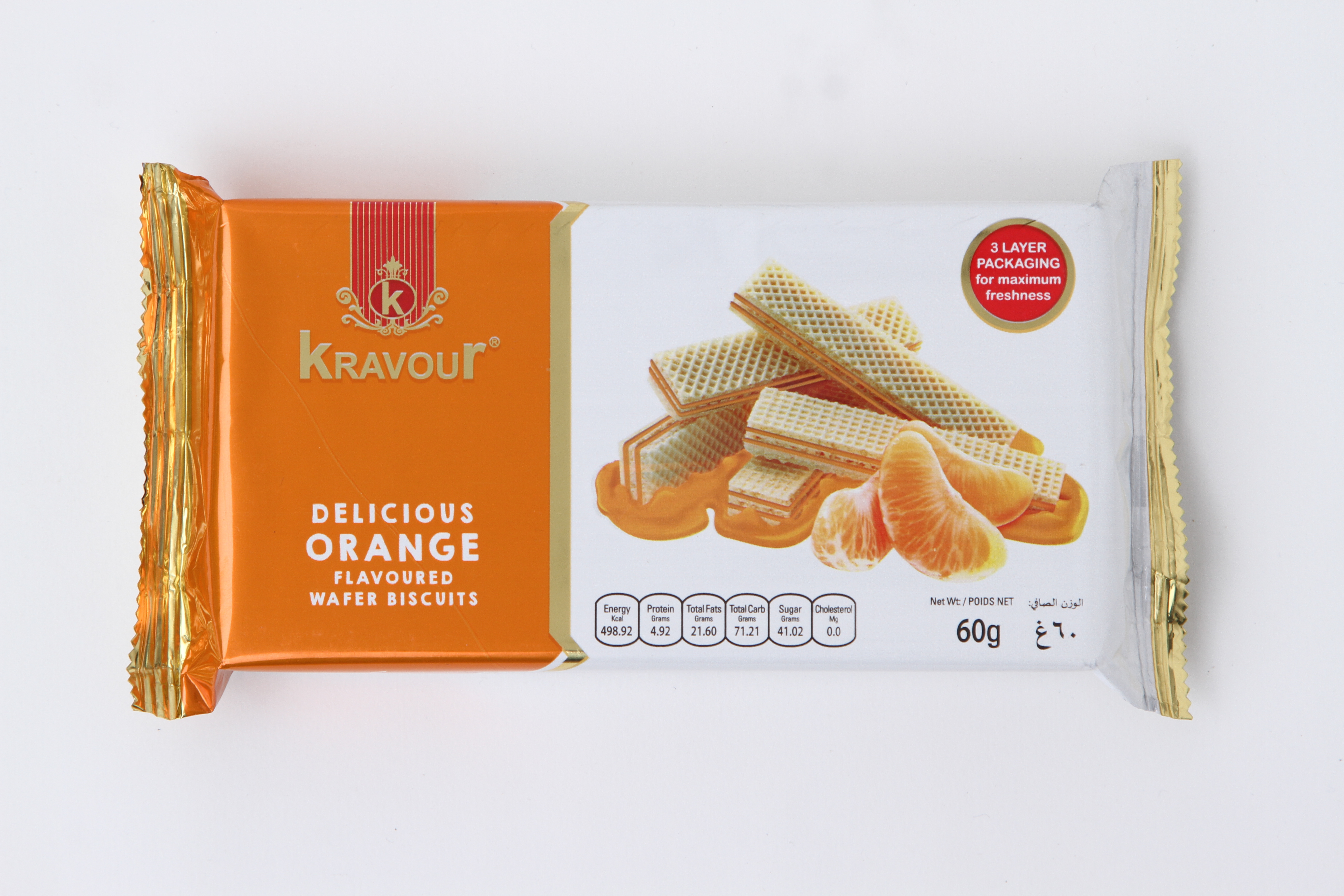 Kravour Wafer Biscuits Orange Flavor 60g MRP 110