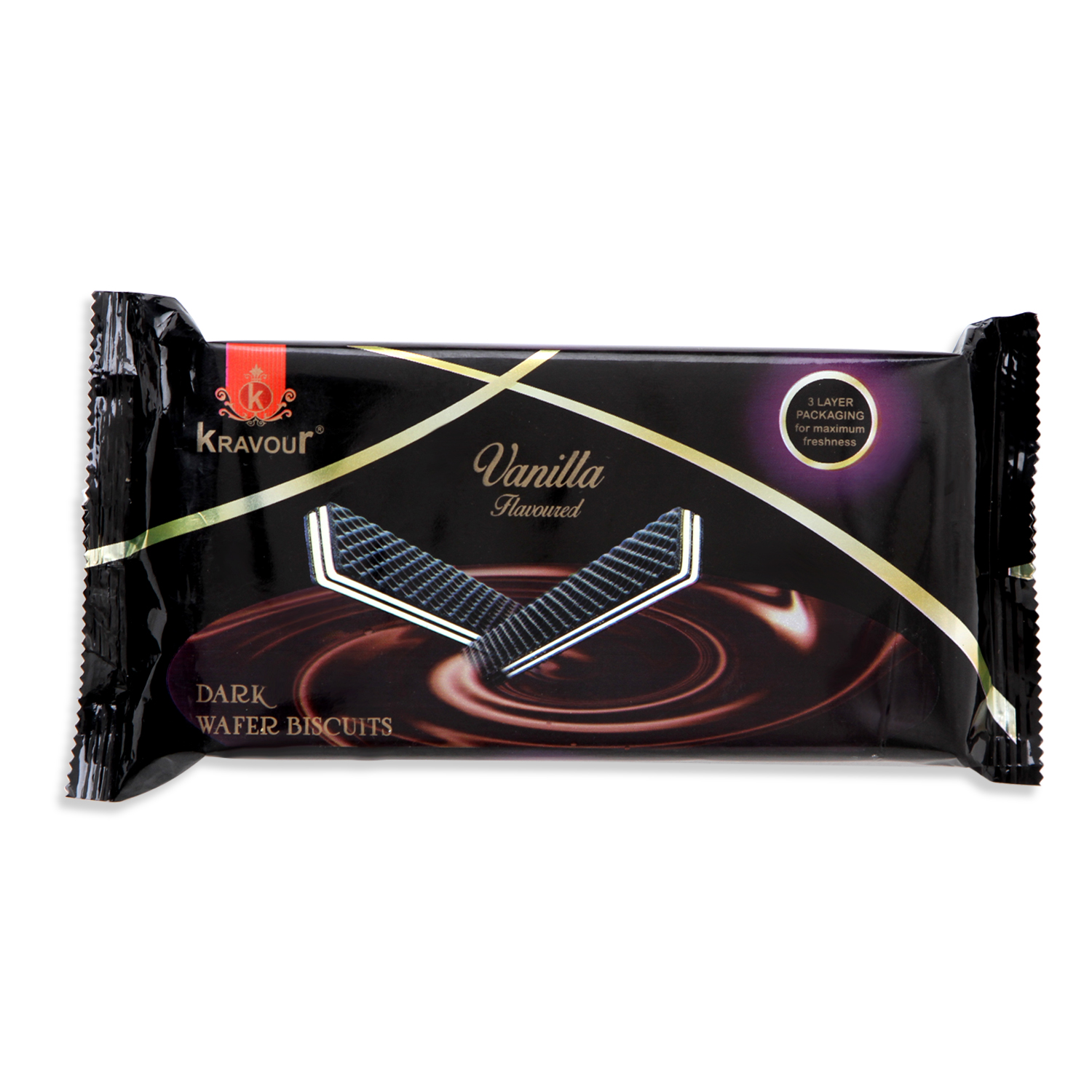 Kravour Dark Wafer Biscuits Vanilla Flavor 60g MRP 110