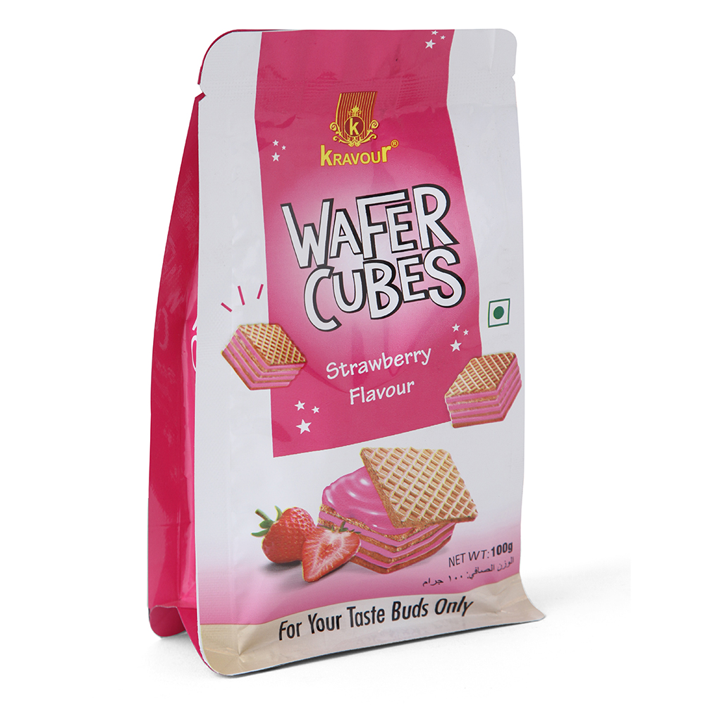 Kravour Wafer Cubes Strawberry Flavor 100g MRP 199