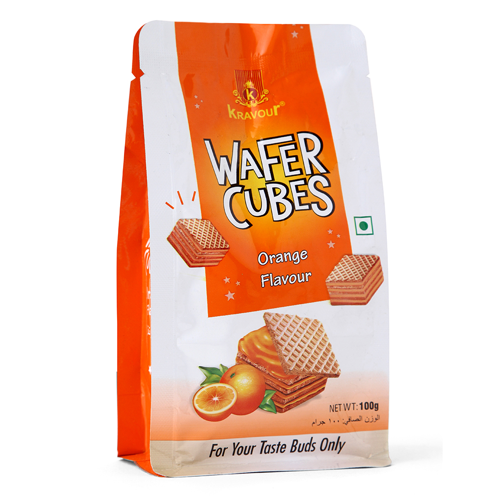 Kravour Wafer Cubes Orange Flavor 100g MRP 199