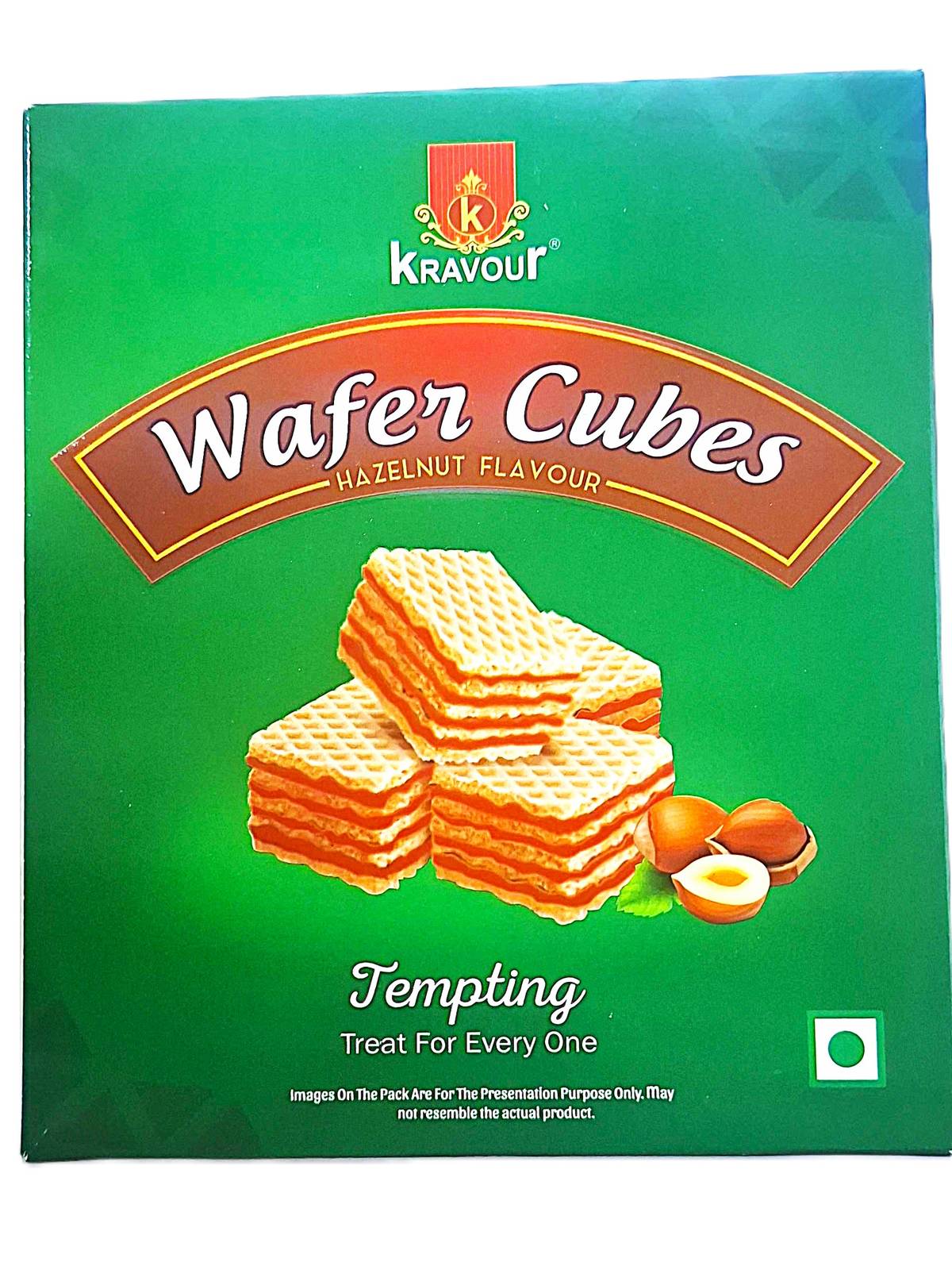 Kravour Wafer Cubes Hazelnut Flavor 100g MRP 199
