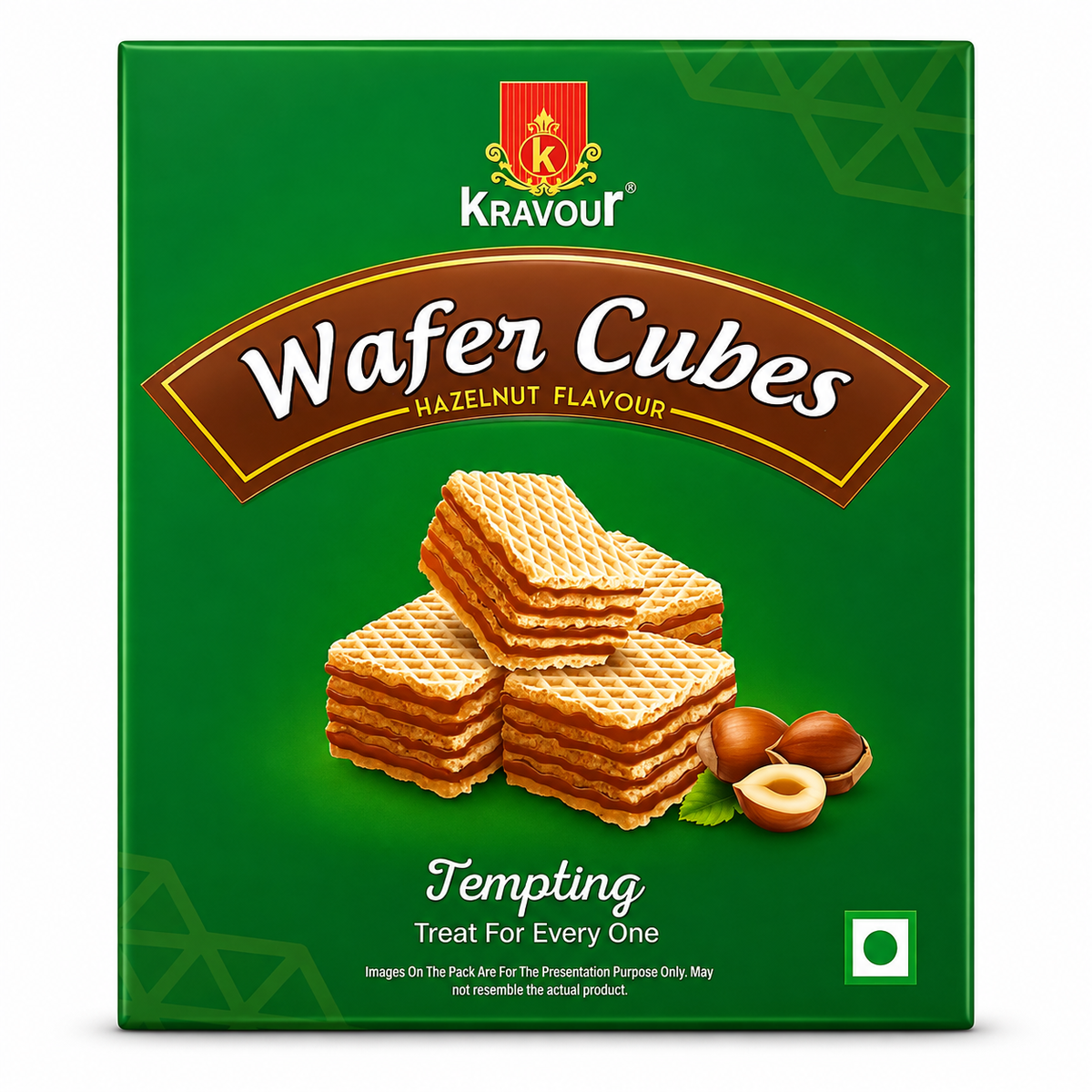 Kravour Wafer Cubes Hazelnut Flavor 100g MRP 199