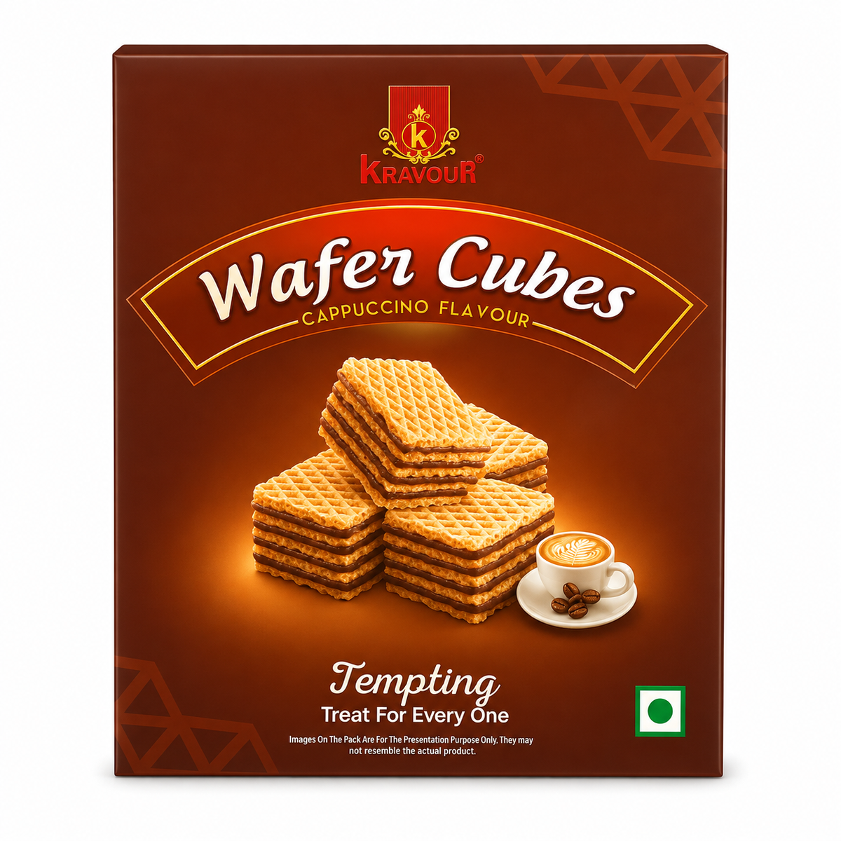 Kravour Wafer Cubes Cappuccino Flavor 100g MRP 199
