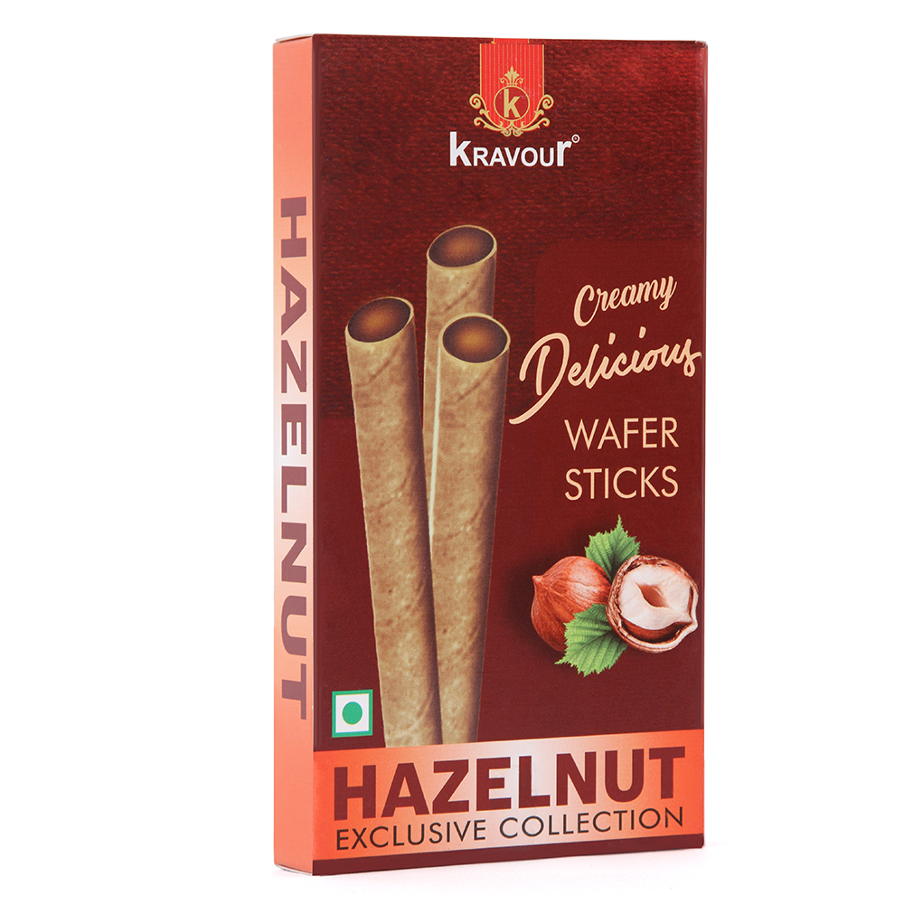 Kravour Wafer Rolls Hazelnut Flavor 75g MRP 160