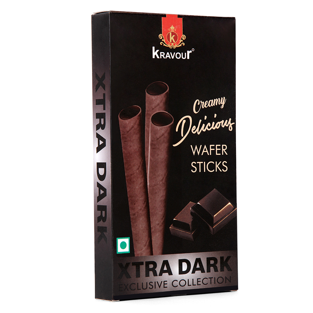 Kravour Wafer Rolls Xtra Dark Flavor 75g MRP 160