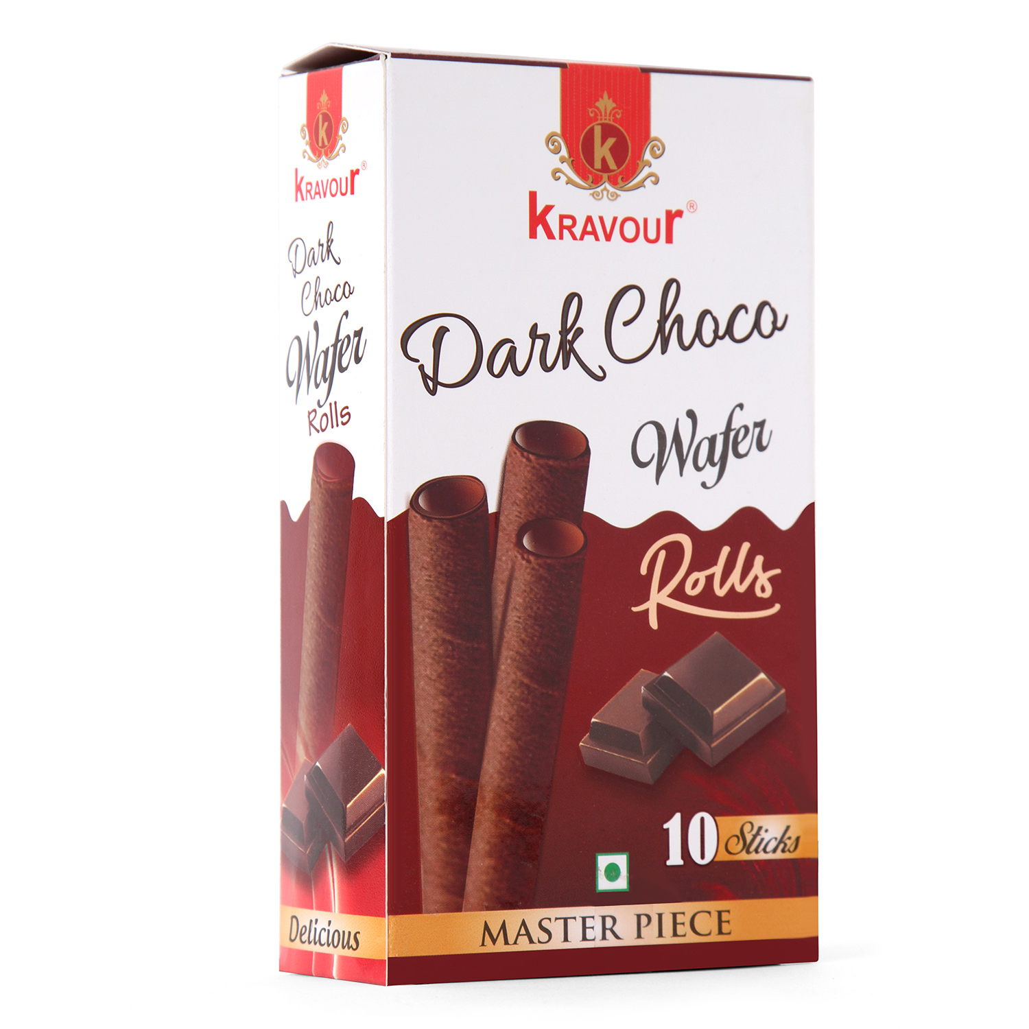 Kravour Wafer Rolls Dark Choco Flavour 100g MRP 199