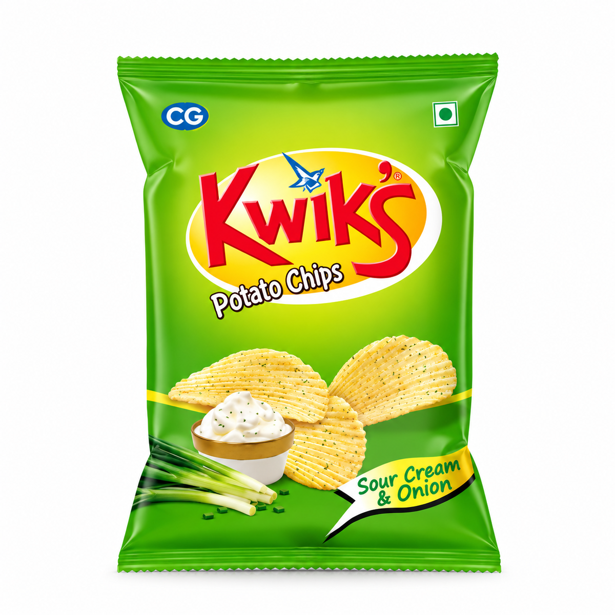 Kwiks Potato Sour & Onion Chips 41g MRP 50