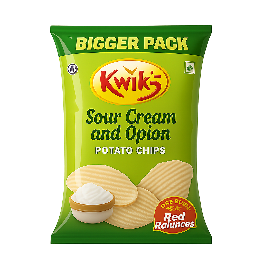 Kwiks Potato Chips Sour & Onion 67g MRP 70