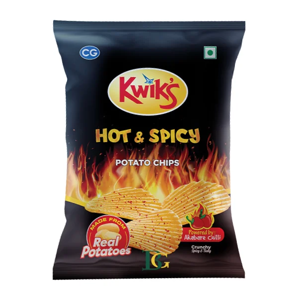 Kwiks Potato Hot & Spicy Chips 41g MRP 50