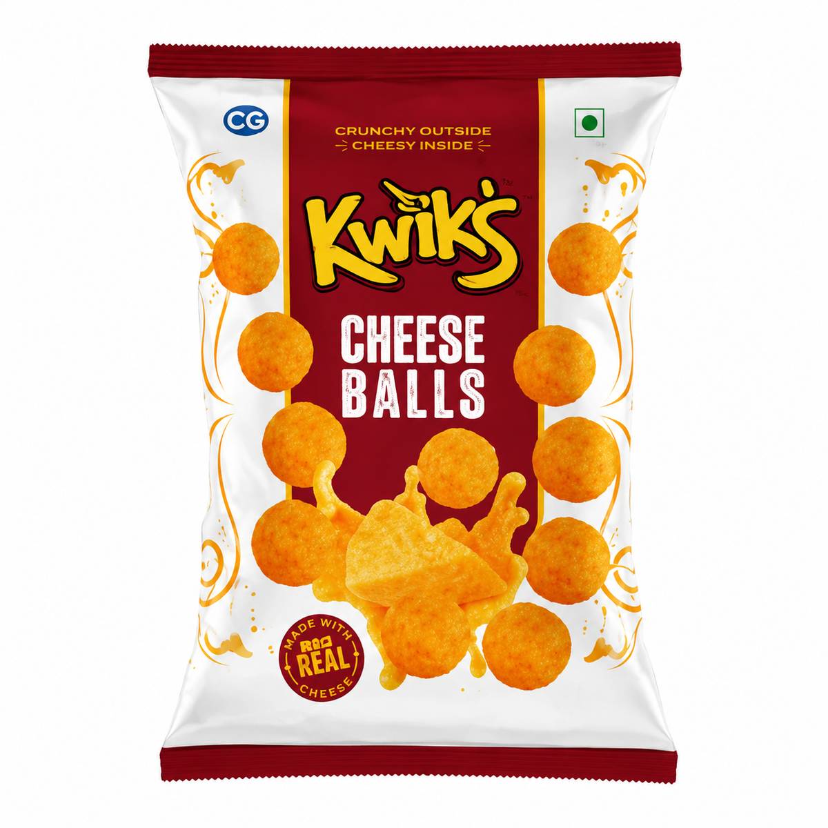 Kwiks Premium Cheese Balls 55g MRP 60
