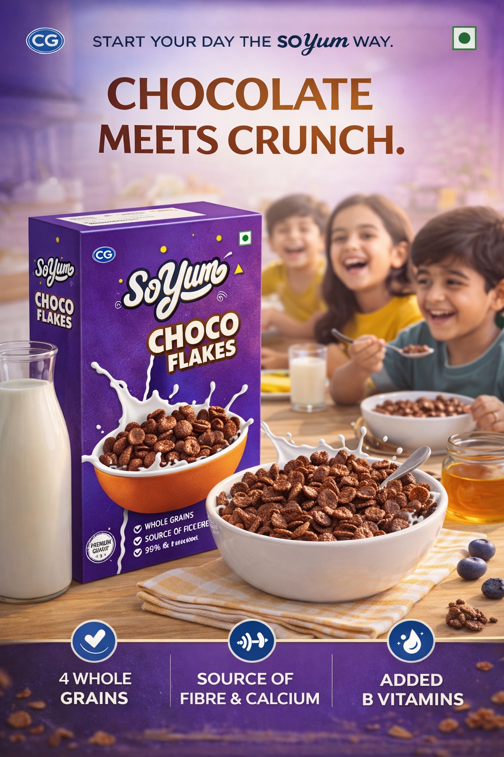 Soyum Choco Flakes 375g  MRP 375
