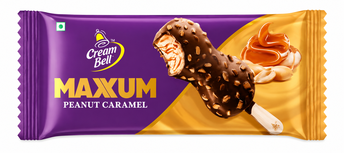 Creambell Maxxum Peanut Caramel Ice Cream Sticks 80ml MRP 160