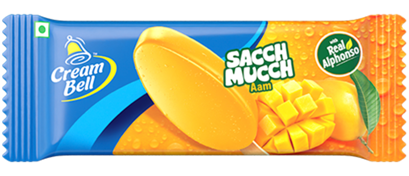 Cream Bell Sacch Mucch Aam Novelties Ice Cream Sticks 65ml MRP 100