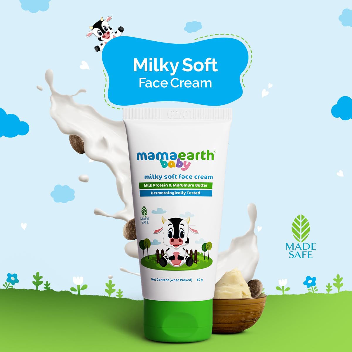 Mamaearth Milky Soft Natural Baby Face Cream 60g MRP 318