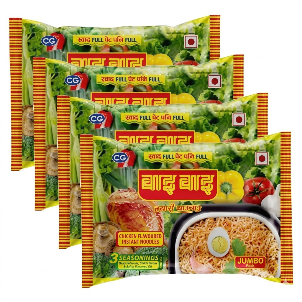 Wai Wai Masala Noodles Jumbo (75g x Pack of 4) MRP 100