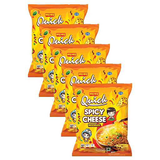 Wai Wai Quick Spicy Cheese Noodles (100g x Pack of 5) MRP 250