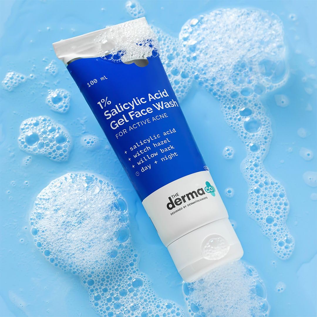 The Derma Co 1% Salicylic Acid Gel Face Wash with Salicylic Acid & Witch Hazel for Active Acne  100 ml MRP 478