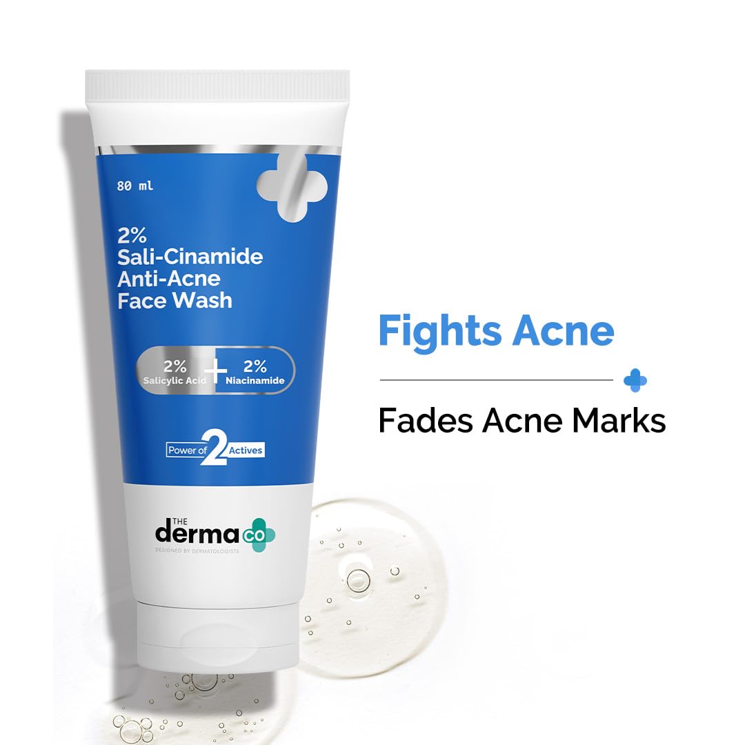 The Derma Co Sali-Cinamide Anti-Acne Face Wash with 2% Salicylic Acid & 2% Niacinamide  80 ml MRP 398